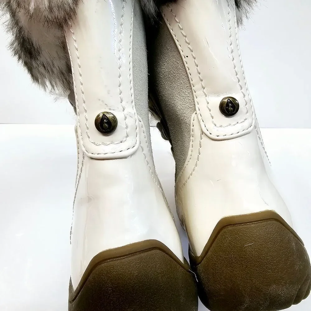 NWT Sporto Minor Waterproof Suede Mid-Calf Boot with Faux Fur Trim Size 6